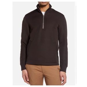 Club Monaco Brown 1/4 Zip Pullover Sweatshirt Size Medium